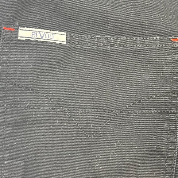 Vtg Revolt Clothing Black Denim Overall size Small - Picture 6 of 12